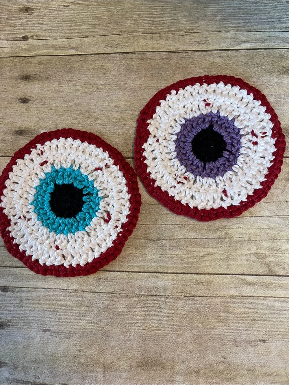 Coasters Halloween Eye Ball Coasters/Small Doily 5 Inches Set of Two
